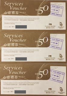 Cathay Pacific Voucher $350 Airline