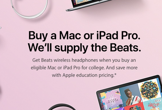 Buy Mac or iPad Pro Get Free Beats 
