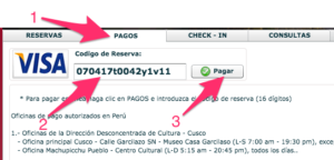 Enter Reservation Code - Machu Picchu Tickets