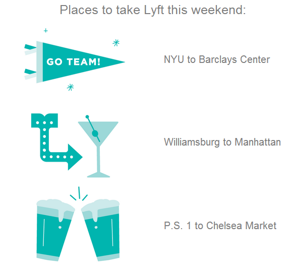Where to take Lyft this weekend