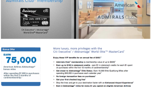 Citibank AA 75K Executive Landing Page