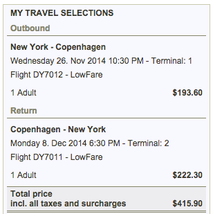 NYC to Copenhagen - Fare Sale Norwegian