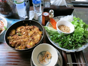 Hanoi Vietnam Food on Foot Tour- fish rice paper 
