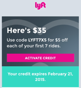 $35 Free Lyft Credit