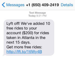 10 free rides Lyft Atlanta