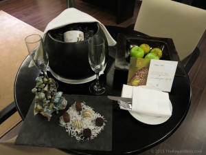 Andaman Langkawi - Welcome champagne and chocolate