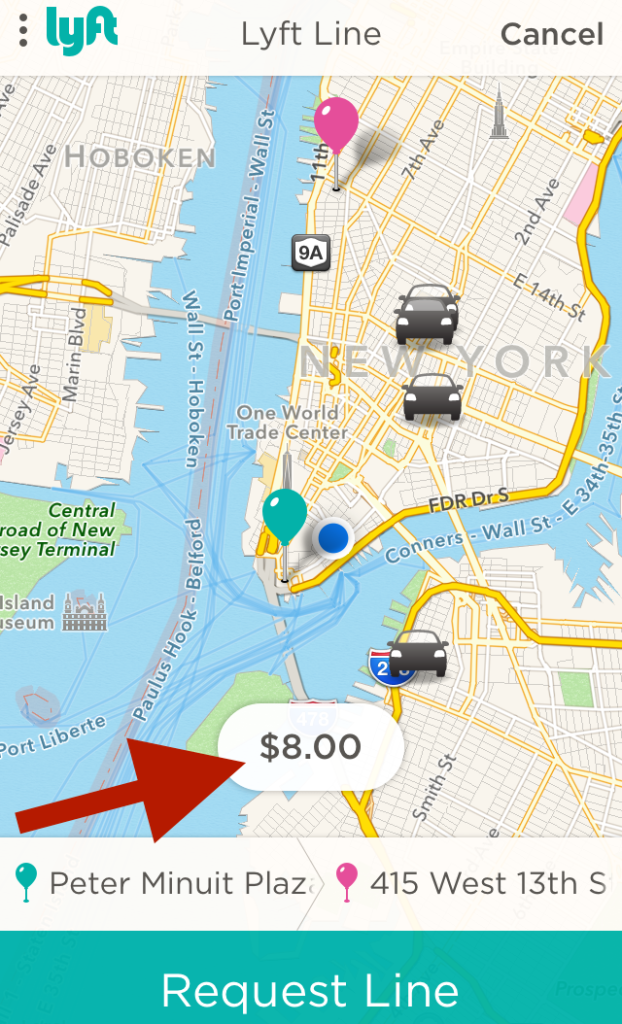 $8 Lyft Line Rides New York City