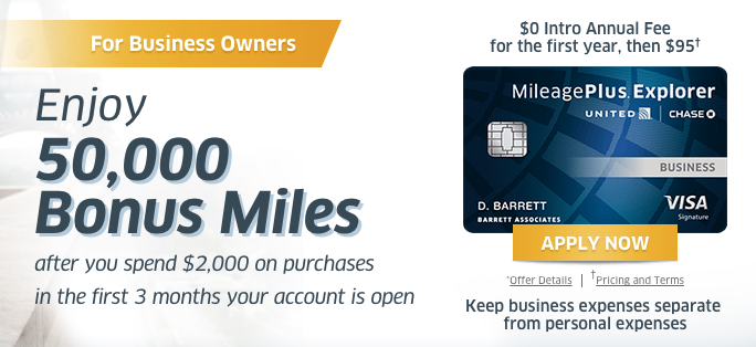 United Business Card 50,000 Bonus better united offer