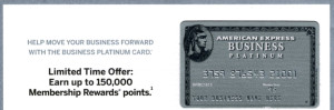 150K American Express Business Platinum Offer 150,000