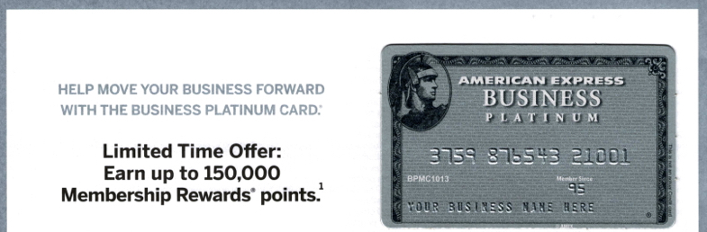 150K Amex Platinum Offer 150,000 (American Express Business Platinum)