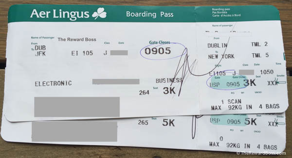 Aer Lingus NEW Business Class Ticket-1