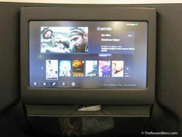 Aer Lingus New Business Class JFK - DUB Entertainment System