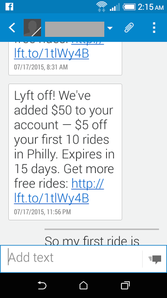 Lyft $50 Free Credit - Philly