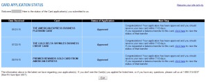 American Express Application Status Check Results