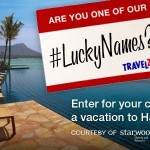 Travelzoo Starwood SPG LuckyNames Contest