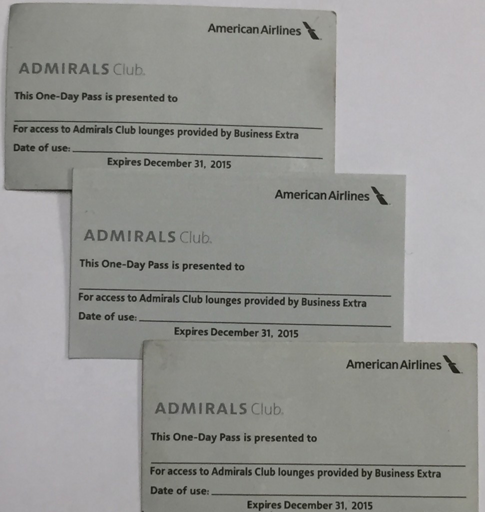 American Airlines Admirals Club Passes 12-31-15 - The Reward Boss