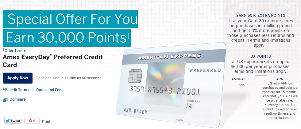 American Express EveryDay Preferred (Amex)