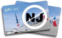 American Airline Gift Cards in New Jersey Not Allowed