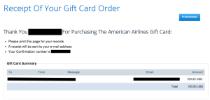 AA Gift Card Purchase in New Jersey NJ