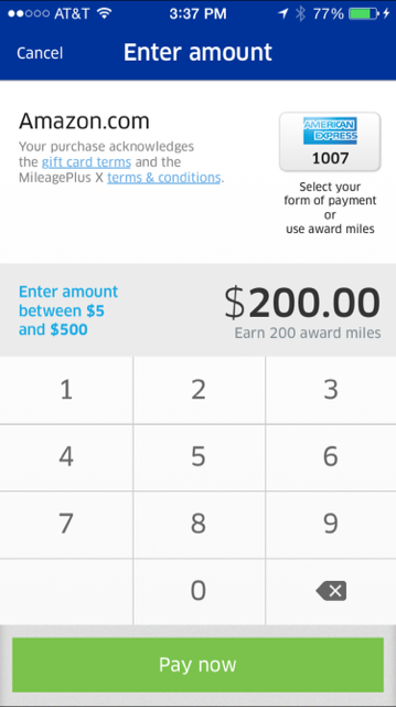 Airline Fee Credit MileagePlus X App