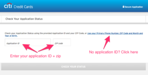 Citibank Check your Application Status online