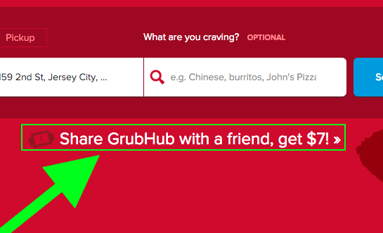 GrubHub $12 Refer a Friend