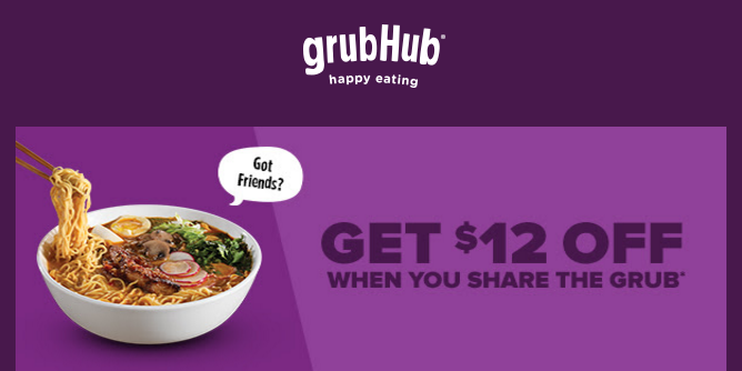 $12 off grubhub refer a friend