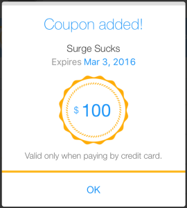 Gett $100 SurgeSucks Credit