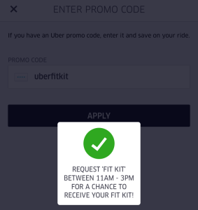 Free Uber Fit Kit