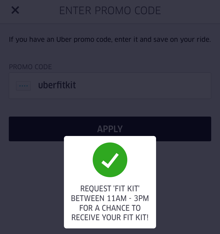 Free $400+ Uber Fit Kit TODAY Only In New York City - The Reward Boss