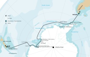 $25000 Antarctica Trip Map Itinerary