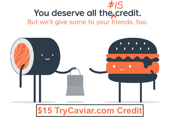 trycaviar.com refer a friend $15 credit
