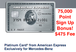 75k Sign Up Bonus - Amex Platinum Mercedes Benz American Express 75,000