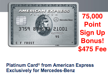 75k Sign Up Bonus - Amex Platinum Mercedes Benz American Express