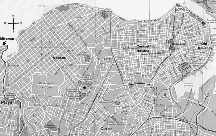 Havana and Vedado Map (Cuba) / Havana Neighborhoods