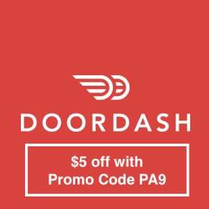 DoorDash Logo $5 Off Promo Code PA9