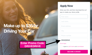 Lyft $1000 Driver Bonus Promo Code