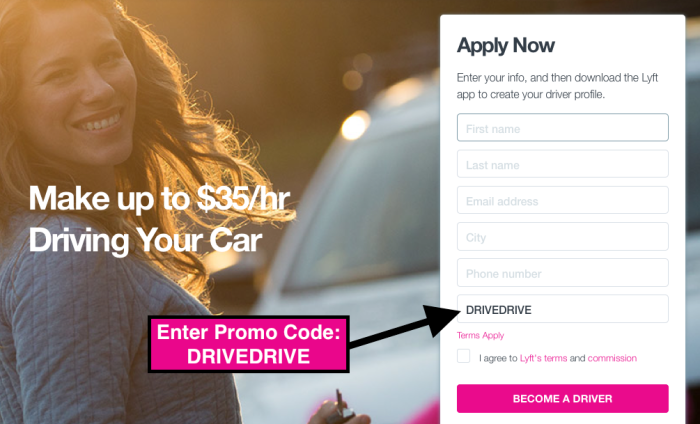 $1000 Lyft Driver Bonus Promo Code