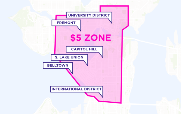 Lyft Line Launches Lyft Line $5 Zone Seattle
