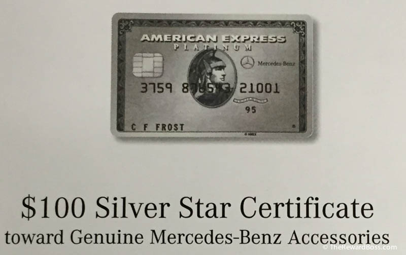 $100 Mercedes Benz Gift Certificate - American Express