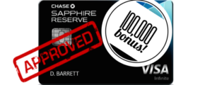 Chase Sapphire Reserve 100000 Bonus 100k Approved!