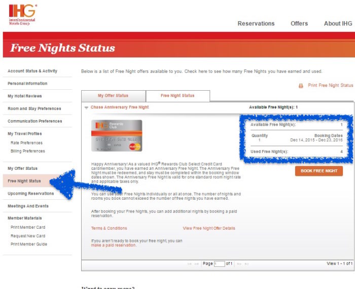 IHG with Booking Dates Expiration