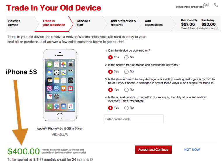 verizon trade in value s9 plus
