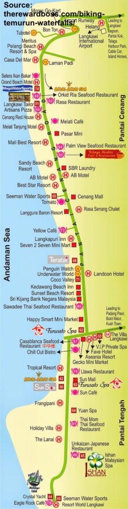 Langkawi Tourist Guide & Map - Pantai Tengua Cenang