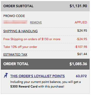 Bloomingdales 300 600 Gift Card Back Purchase Proof
