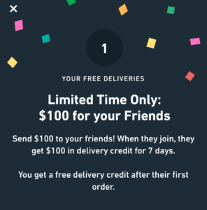 Postmates $100 Free Delivery Promo Code