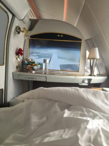 Emirates first class feather bed