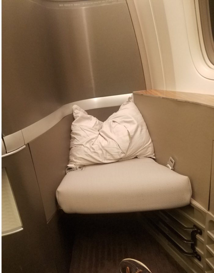 Cathay Pacific First Class Experience - CX486 (HKG-JFK) footrest2