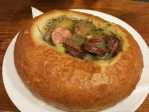zurek in bread (white borscht)