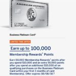 Business Platinum Card Business 100k bonus